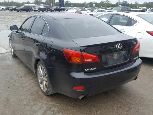 JTHBK262062014354 - 2006 LEXUS IS 250 BLACK photo 3