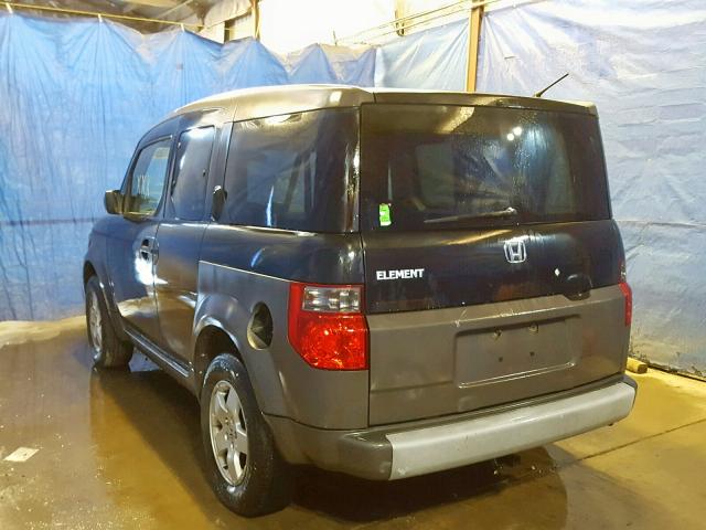 5J6YH285X4L023971 - 2004 HONDA ELEMENT EX BLACK photo 3