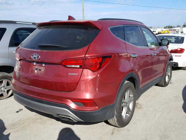 5XYZU3LB6HG416067 - 2017 HYUNDAI SANTA FE S RED photo 4