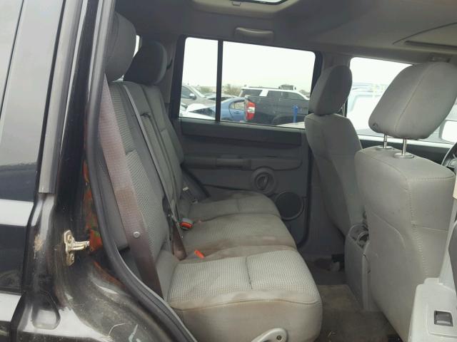 1J8HG48P07C54232 - 2007 JEEP COMMANDER BLACK photo 6