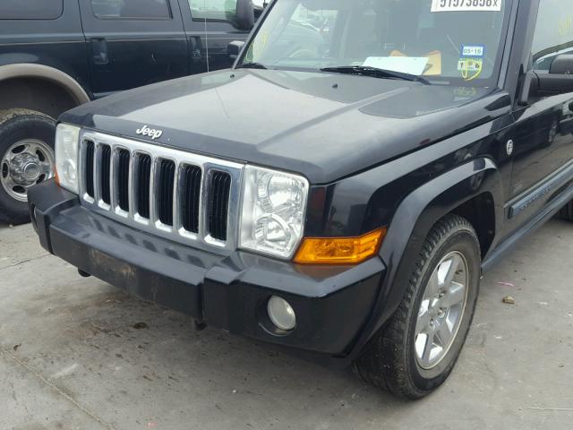 1J8HG48P07C54232 - 2007 JEEP COMMANDER BLACK photo 9