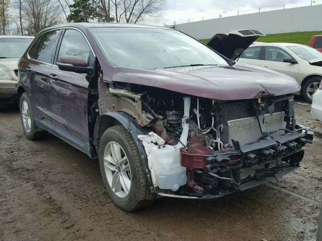 2FMPK4J85HBC21488 - 2017 FORD EDGE SEL MAROON photo 1