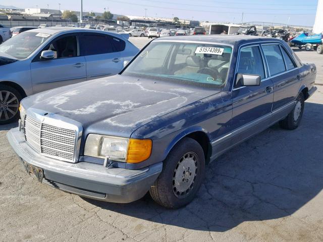 WDBCA35026A194993 - 1986 MERCEDES-BENZ 420 SEL BLUE photo 2