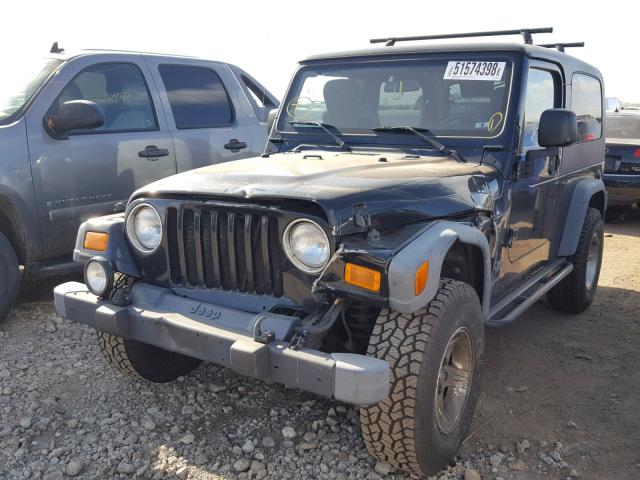 1J4FA49S54P774836 - 2004 JEEP WRANGLER / BLACK photo 2