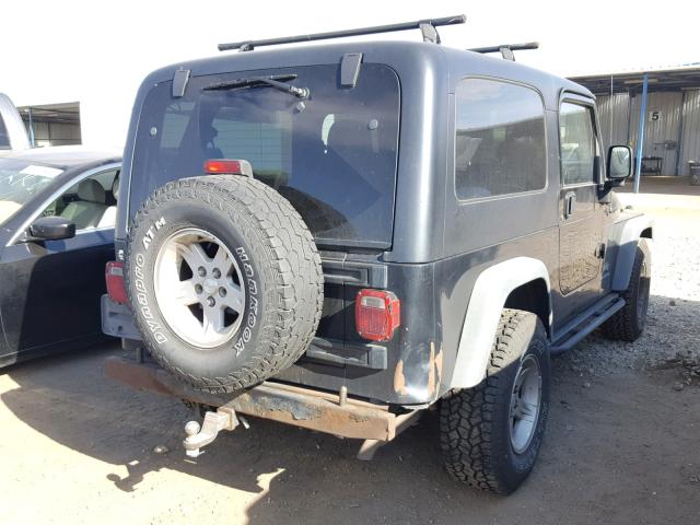 1J4FA49S54P774836 - 2004 JEEP WRANGLER / BLACK photo 4