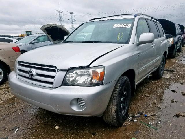 JTEGD21A140095837 - 2004 TOYOTA HIGHLANDER SILVER photo 2