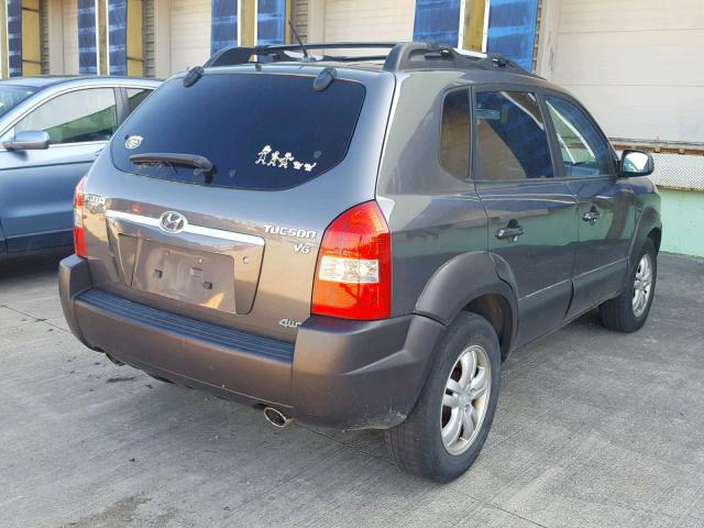 KM8JN72D87U520654 - 2007 HYUNDAI TUCSON SE GRAY photo 4