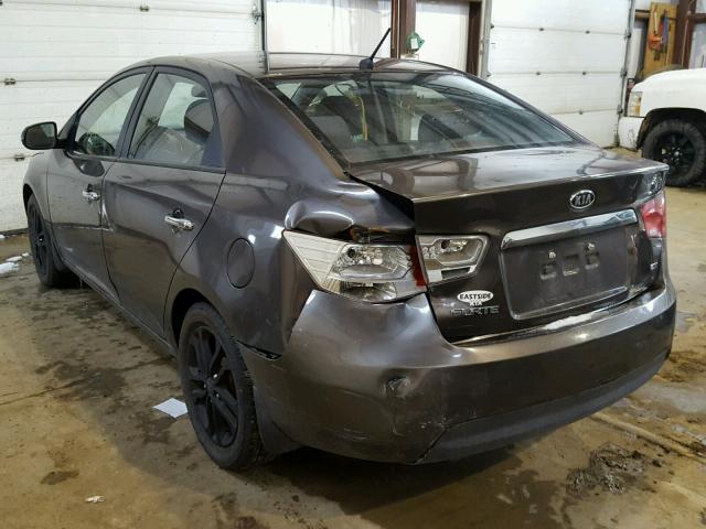 KNAFU4A23C5583318 - 2012 KIA FORTE EX GRAY photo 3