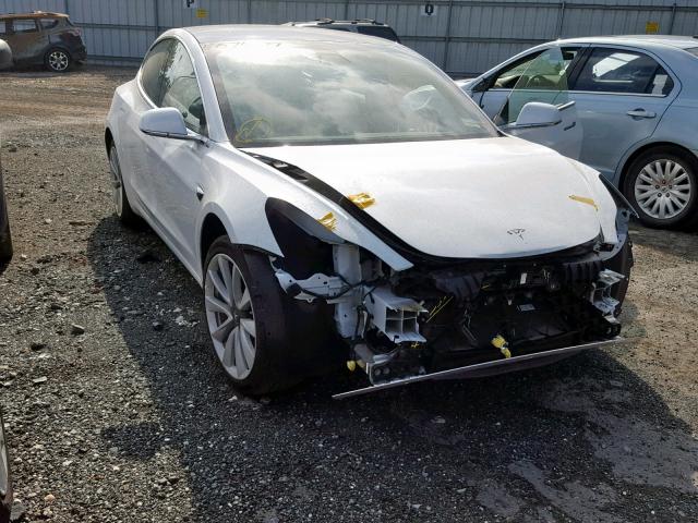 5YJ3E1EA1KF444935 - 2019 TESLA MODEL 3 WHITE photo 1