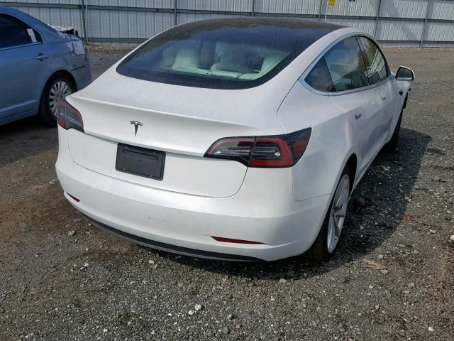 5YJ3E1EA1KF444935 - 2019 TESLA MODEL 3 WHITE photo 4