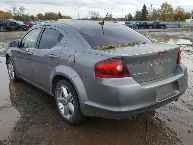 1B3BD2FG5BN621691 - 2011 DODGE AVENGER LU GRAY photo 3