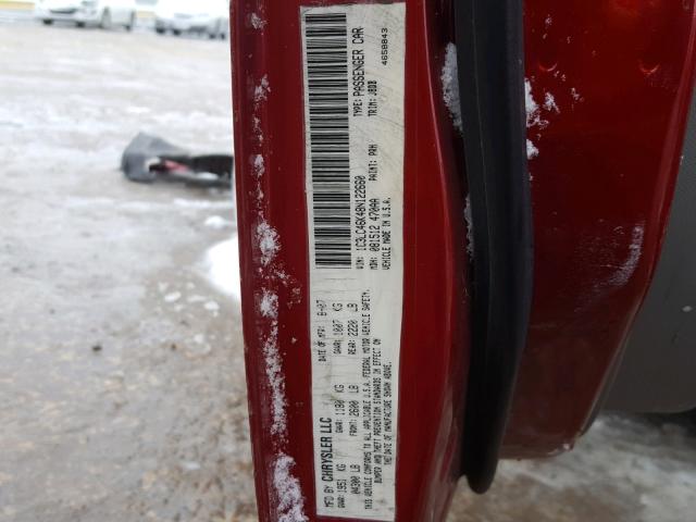 1C3LC46K48N122660 - 2008 CHRYSLER SEBRING LX RED photo 10