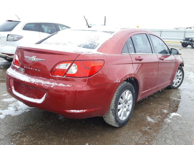 1C3LC46K48N122660 - 2008 CHRYSLER SEBRING LX RED photo 4