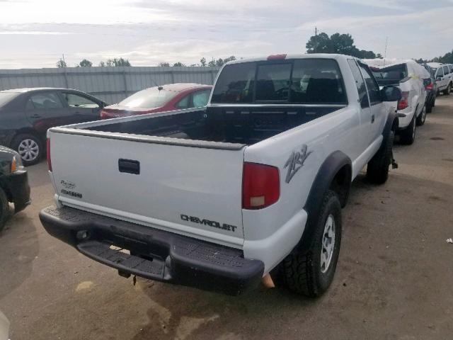 1GCCT19WX28188340 - 2002 CHEVROLET S TRUCK S1 WHITE photo 4