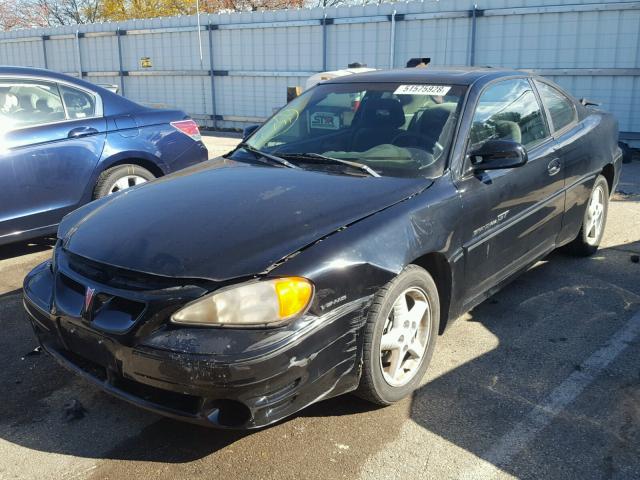 1G2NW12E0XM798512 - 1999 PONTIAC GRAND AM G BLACK photo 2