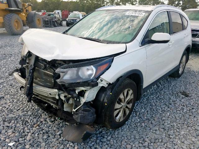 5J6RM3H78CL034120 - 2012 HONDA CR-V EXL WHITE photo 2