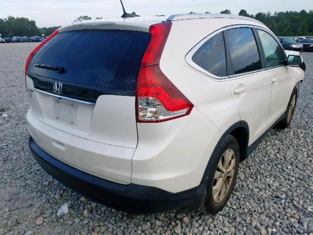 5J6RM3H78CL034120 - 2012 HONDA CR-V EXL WHITE photo 4