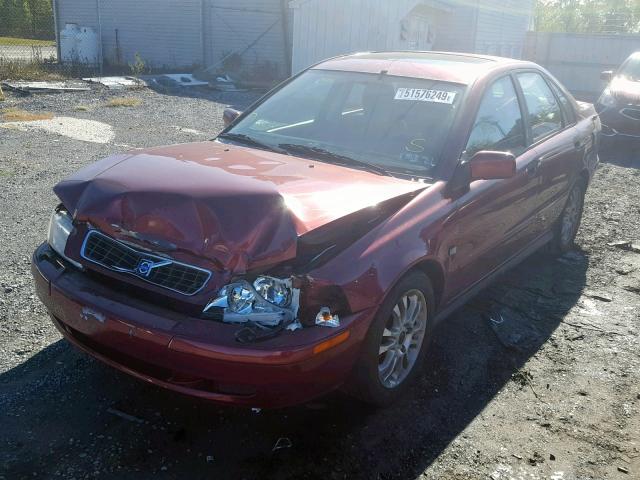 YV1VS27504F077171 - 2004 VOLVO S40 1.9T MAROON photo 2