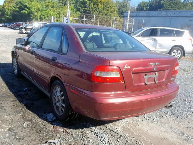 YV1VS27504F077171 - 2004 VOLVO S40 1.9T MAROON photo 3