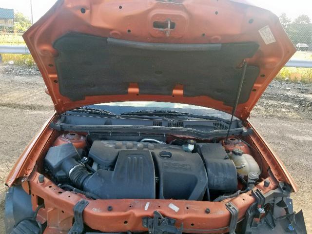 1G1AL58FX77303055 - 2007 CHEVROLET COBALT LT ORANGE photo 7