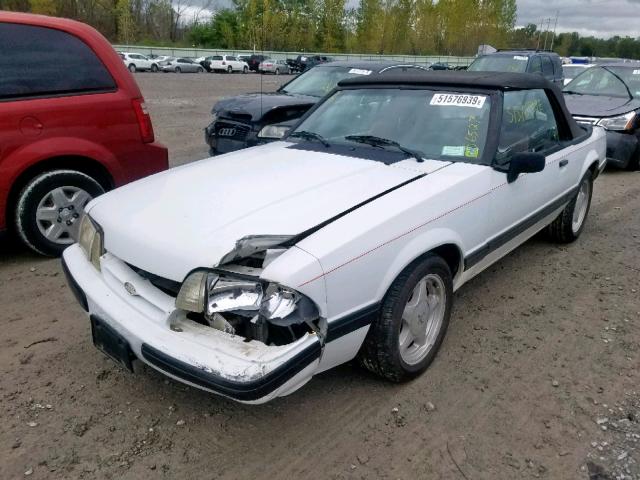 1FABP44A8KF199965 - 1989 FORD MUSTANG LX WHITE photo 2