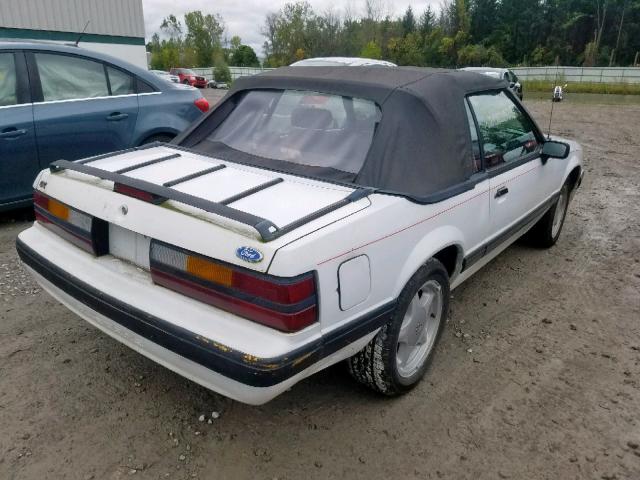 1FABP44A8KF199965 - 1989 FORD MUSTANG LX WHITE photo 4