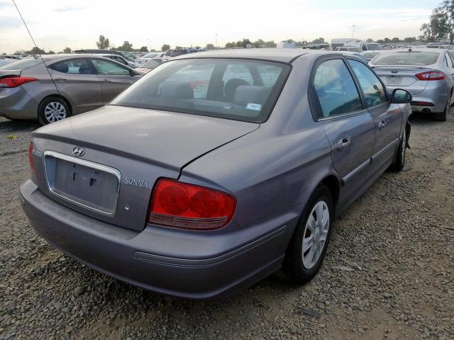 KMHWF25S65A191208 - 2005 HYUNDAI SONATA GL GRAY photo 4