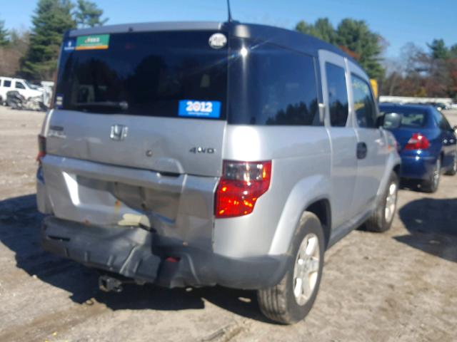 5J6YH28719L003522 - 2009 HONDA ELEMENT EX SILVER photo 4