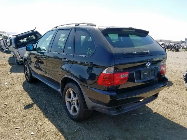 5UXFA53513LV80257 - 2003 BMW X5 3.0I BLACK photo 3