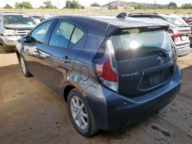 JTDKDTB30F1586448 - 2015 TOYOTA PRIUS C GRAY photo 3