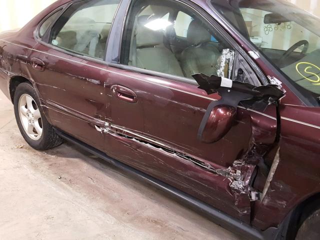 1FAFP55U61A293550 - 2001 FORD TAURUS SES BURGUNDY photo 9