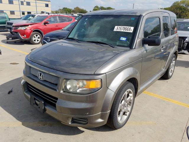 5J6YH18907L009255 - 2007 HONDA ELEMENT SC GRAY photo 2