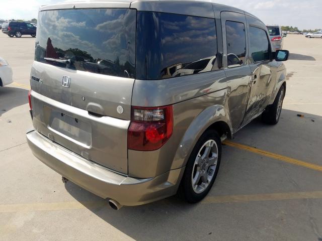 5J6YH18907L009255 - 2007 HONDA ELEMENT SC GRAY photo 4