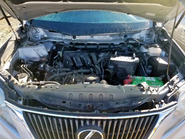 2T2BK1BA0AC052892 - 2010 LEXUS RX 350 SILVER photo 7