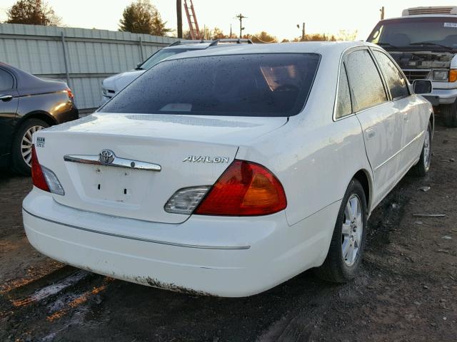 4T1BF28B72U207694 - 2002 TOYOTA AVALON XL WHITE photo 4