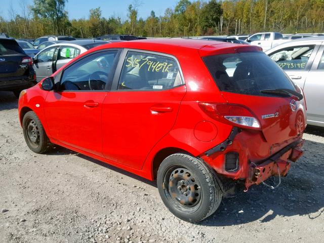 JM1DE1HZ8B0129599 - 2011 MAZDA MAZDA2 RED photo 3