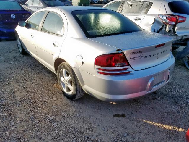 1B3EL46R36N166567 - 2006 DODGE STRATUS SX SILVER photo 3