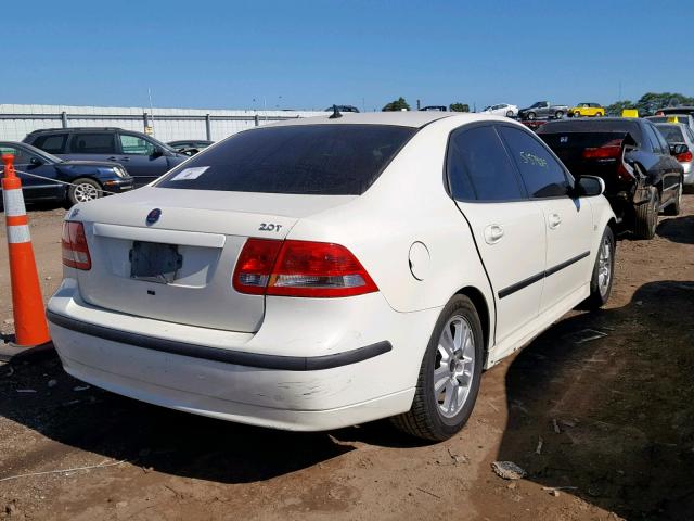 YS3FD49Y371124341 - 2007 SAAB 9-3 2.0T WHITE photo 4