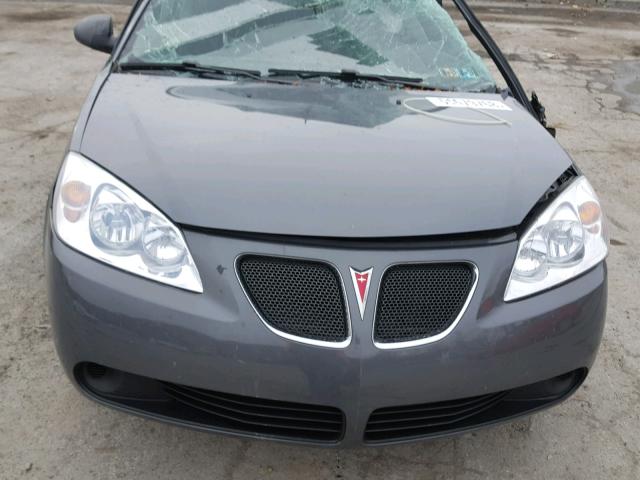 1G2ZF57B684141481 - 2008 PONTIAC G6 VALUE L GRAY photo 7