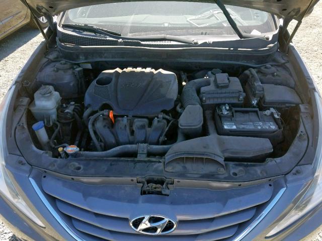 5NPEB4AC1BH258954 - 2011 HYUNDAI SONATA GLS GRAY photo 7