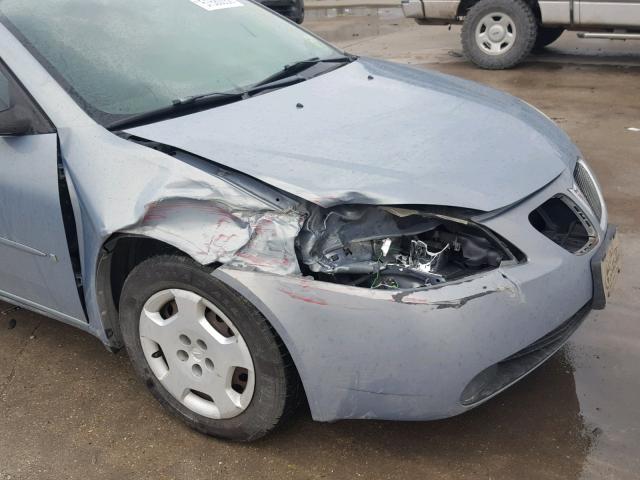 1G2ZF58B274257161 - 2007 PONTIAC G6 VALUE L GRAY photo 9