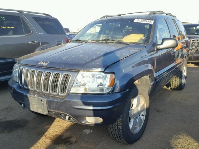 1J4GW58N81C641000 - 2001 JEEP GRAND CHER BLUE photo 2