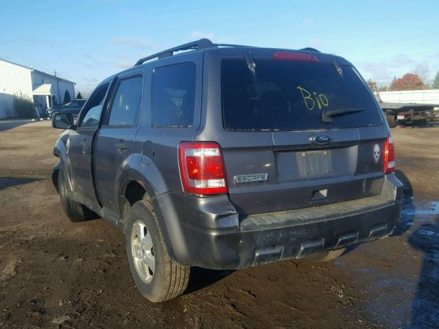 1FMCU0D7XBKA20493 - 2011 FORD ESCAPE XLT GRAY photo 3