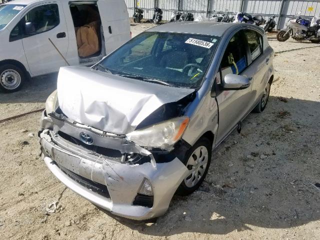 JTDKDTB32C1504876 - 2012 TOYOTA PRIUS C SILVER photo 2