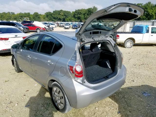 JTDKDTB32C1504876 - 2012 TOYOTA PRIUS C SILVER photo 3