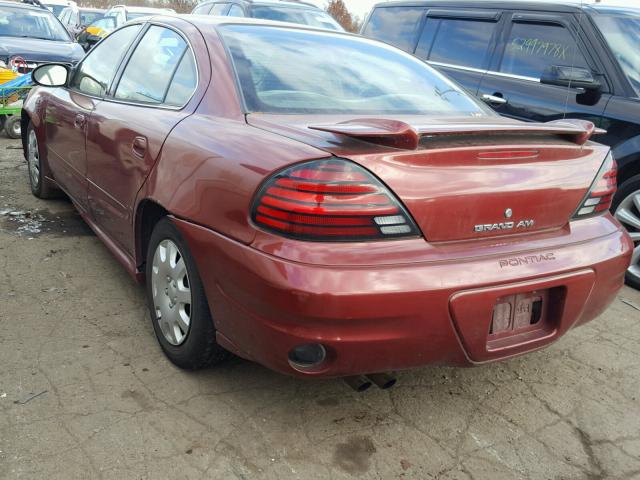 1G2NE52F63C156413 - 2003 PONTIAC GRAND AM S MAROON photo 3