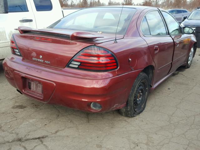 1G2NE52F63C156413 - 2003 PONTIAC GRAND AM S MAROON photo 4