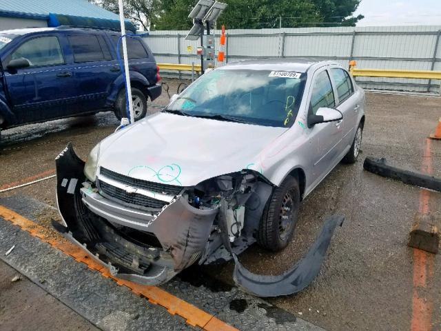 1G1AD5F5XA7152202 - 2010 CHEVROLET COBALT 1LT SILVER photo 2