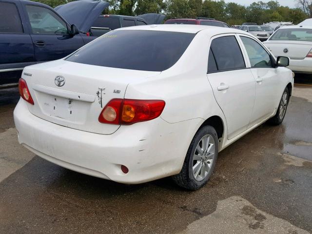 1NXBU40E79Z046376 - 2009 TOYOTA COROLLA BA WHITE photo 4