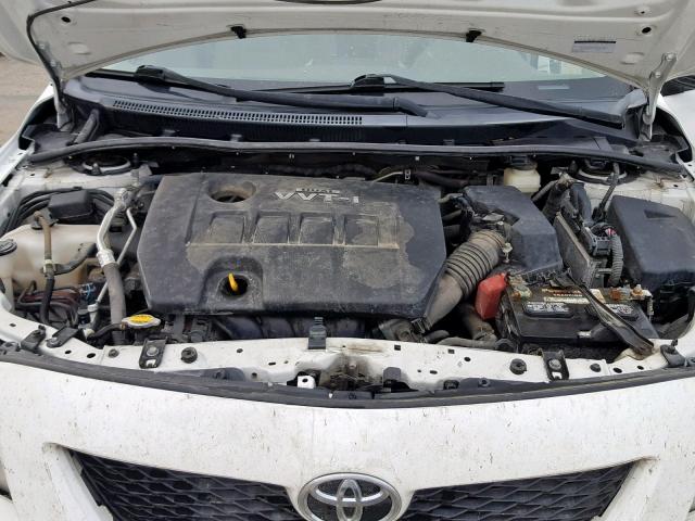 1NXBU40E79Z046376 - 2009 TOYOTA COROLLA BA WHITE photo 7